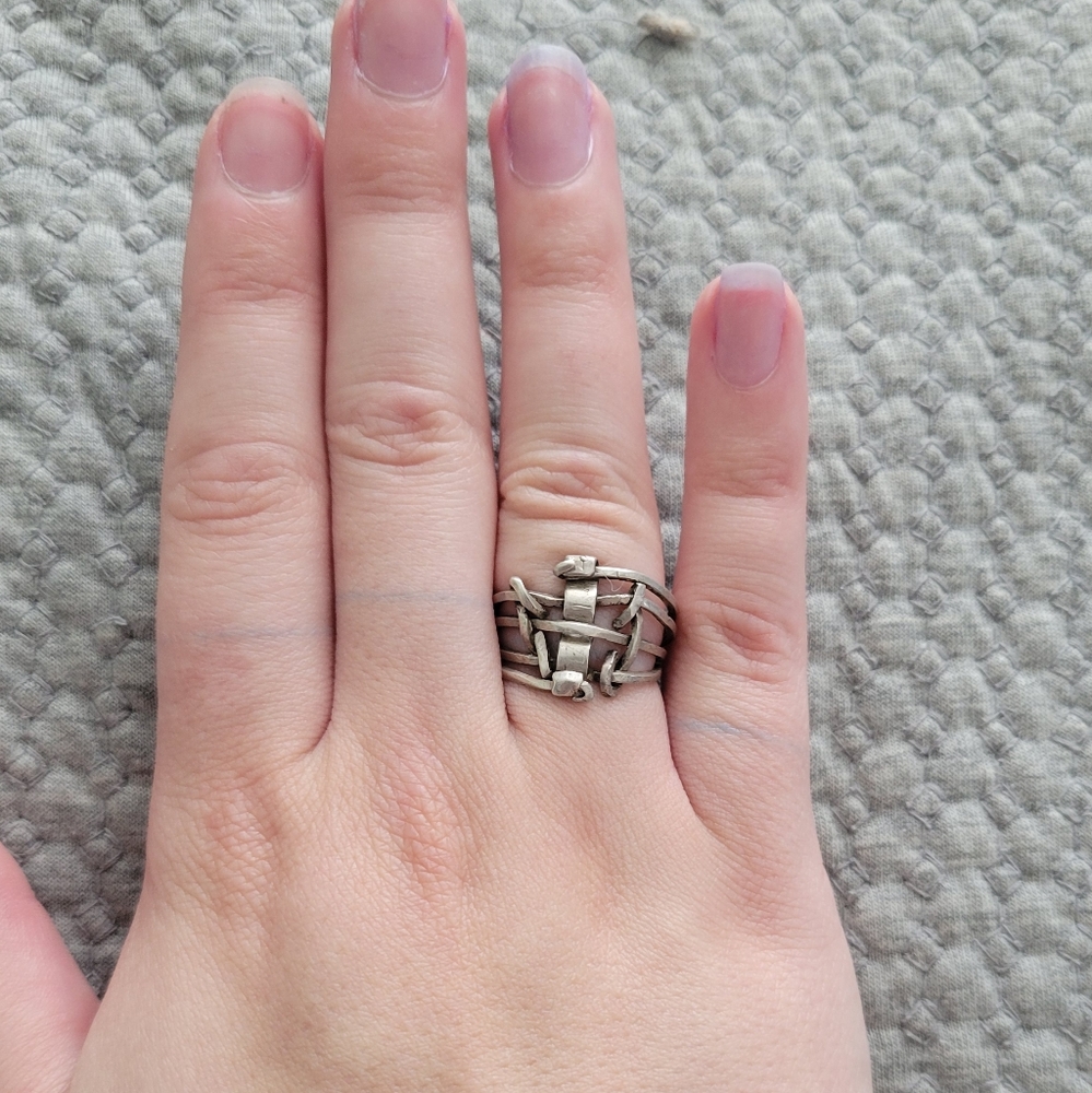 Sterling silver artisan ring